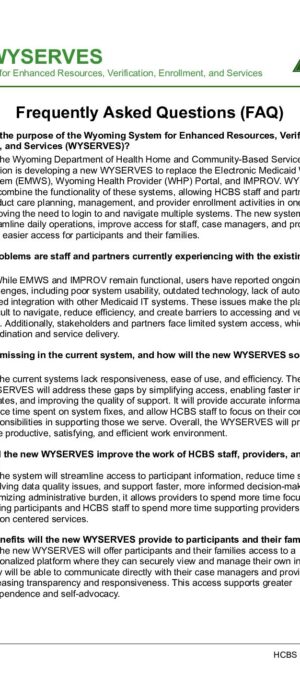 WYSERVES FAQ 1.30.26