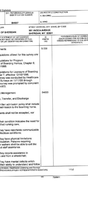 Willow Creek Sheridan 11 18 25