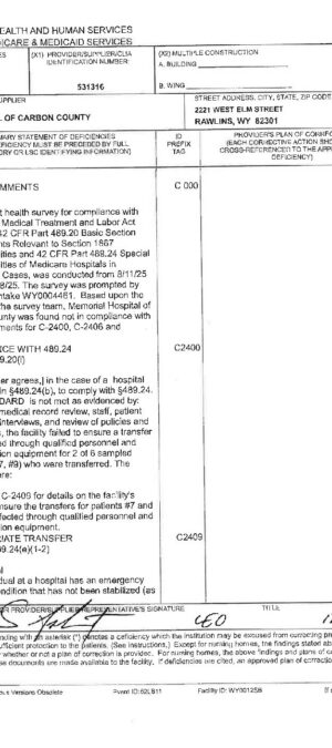 Mem Hosp Carb Co 08 18 25