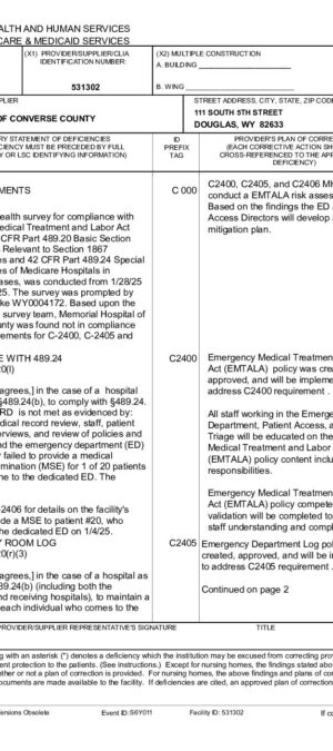 Mem Hosp of Converse Co EMTALA POC 06 24 25