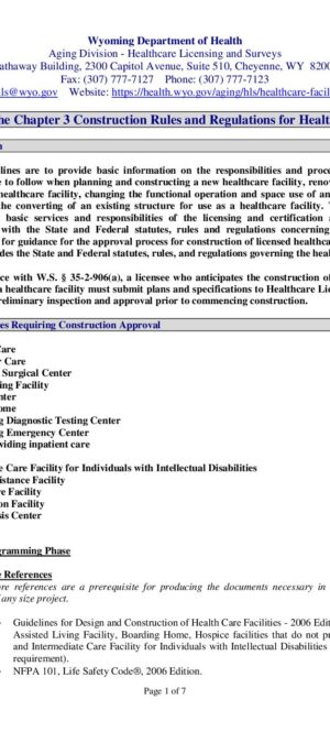 109-Guidelines to Chapter 3 Rules and Regulations for Healthcare Facilities