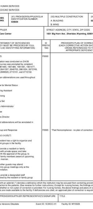 Big Horn Rehab 02 05 26