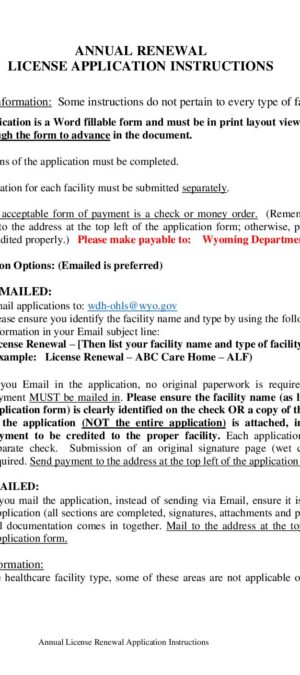 RENEWAL INSTRUCTIONS