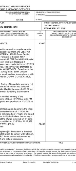 South Lincoln Med Ctr 12 17 25