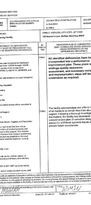 Wyoming Vet SNF 1 23 26