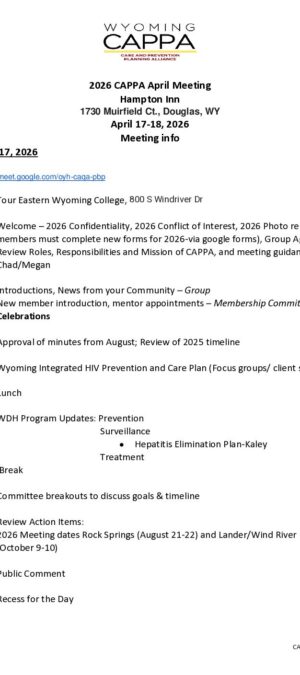 CAPPA Agenda April 2026