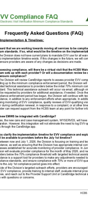EVV FAQ