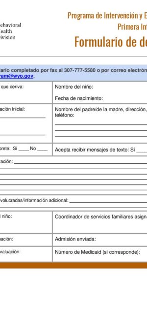 Part C Referral Form (Spanish)