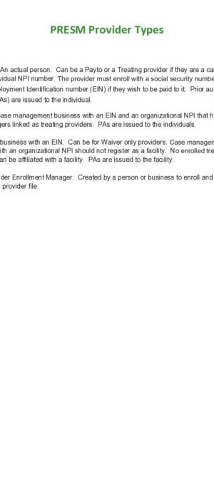 PRESM-Provider-Types (A)