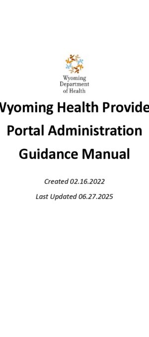 Provider Administration for the Portal Guidance document (A)