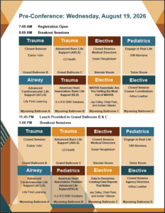 51st Annual Trauma & EMS Conference Pre Conference Schedule 