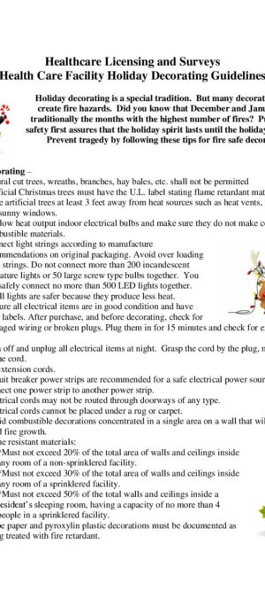 HLS Health Care Facility Holiday Decorating Guidelines